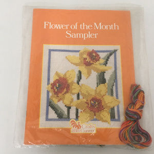 flower of the month  counted cross stitch kit